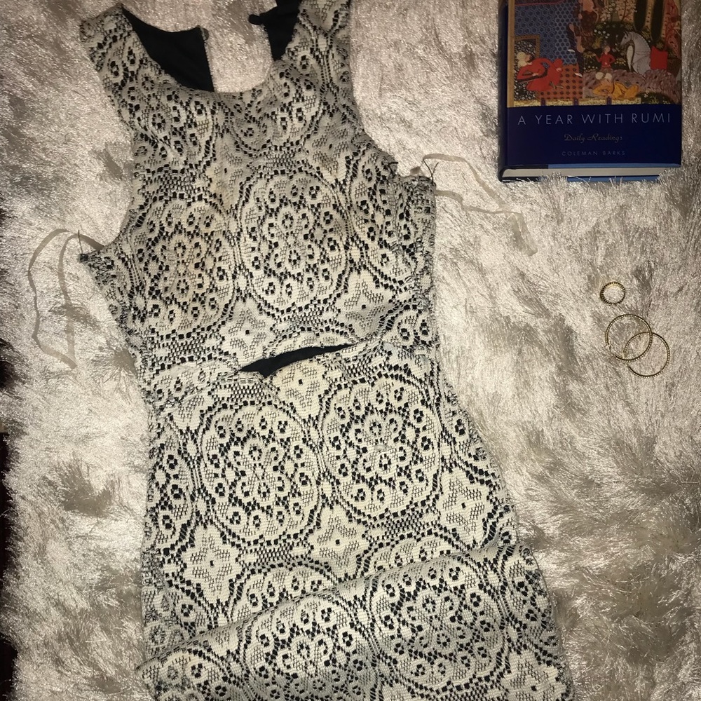 White lace midi dress size S